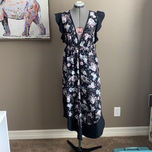 Betsey Johnson deep V floral dress size medium
